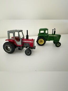 Red and Green Toy Tractor Set - Kids Toys